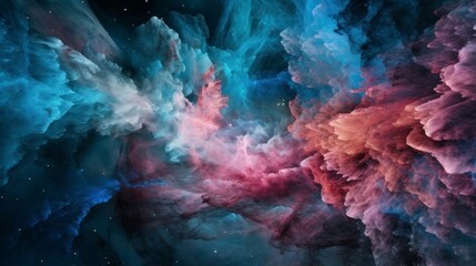 Wall Mural - space background with nebula and stars. generative ai