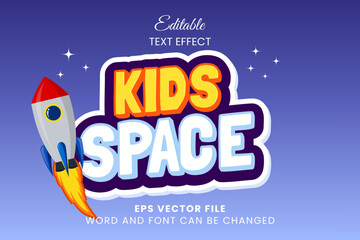 Poster - kids space editable text effect