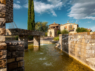 Wall Mural - View of Frontino's village in the Italian region of Marche.