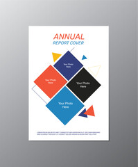 Annual report book cover design, Brochure cover page, A4 magazine.