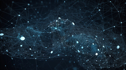 Aufkleber - Big data visual information background. Technology futuristic background created with Generative AI technology