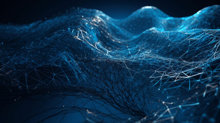 Aufkleber - Big data visual information background. Technology futuristic background created with Generative AI technology