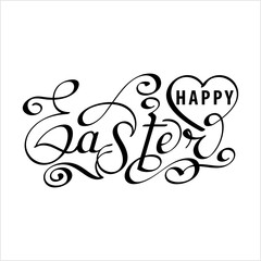 Wall Mural - Easter Hand Drawn Pen Ink Style, Easter Word Handwritten