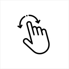 Canvas Print - Hand Gesture Icon, Finger Touch Move