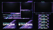 © Stream lab - Twitch stream overlay package including facecam overlay, offline, starting soon, twitch panels