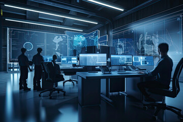 computer aided manufacturing m2m automation technology industry 4.0 engineering, 3d robot teamwork w