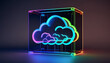 Cloud Computing Banner. Creative, Colourful, Simple, 3D, Simple, Attractive.