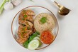 Asian cuisine Hainanese Chicken Rice or nasi hainan