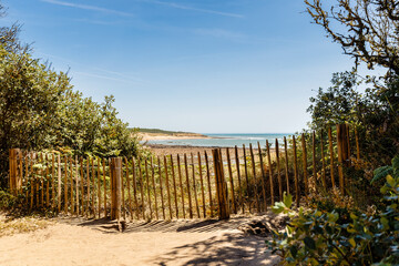 view of La Mine beach in Jard sur Mer, France