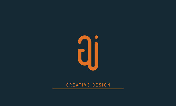 Alphabet letters Initials Monogram logo JI , IJ