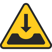 Dip Sign Icon, Traffic Sign Vector Illustration