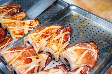 Poster - Grill squid in Taiwan local street food