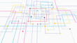 Digital geometric tech pattern abstract background