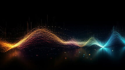 wave of high speed data particle trails generated ai