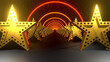 Star Tunnel Background 3d render