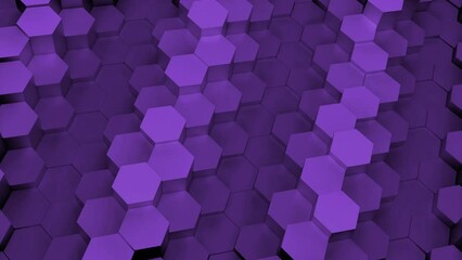 Wall Mural - Dynamic Hexagons, abstract 3d background. Design. Creative geometric backdrop.