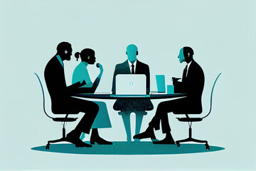 Poster - Collaborative Business Meeting - generated with AI