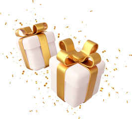 3d white gift boxes