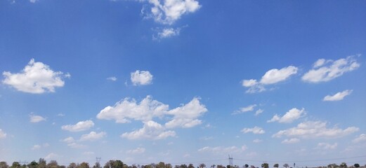 blue sky and clouds