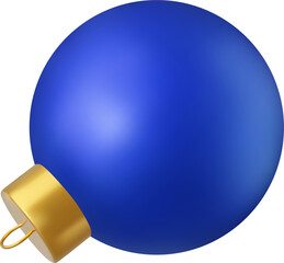 3d blue Christmas ball