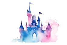 A Magic Castle. Fairy Tale Castle Illustration. Generative AI.