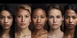 © Nick Freund - Geschäftsleute im Team Frauen Gesichter Multikulti Nahaufnahme, ai generativ