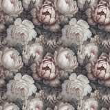 Fototapeta Kwiaty - Seamless floral background with peony flowers. AI generated