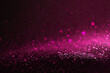 fuchsia and pink colored glowing glow bokeh out of focus blurred particles and lights and waves.  Abstract glamour high tech technology background. Generative AI