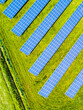 Top down view of solar panels. Renewable energy from above as background concept.