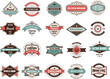 © ONYXprj - Vintage emblems. Retro premium badges collection set recent vector template with place for text