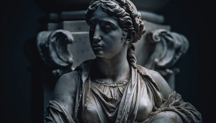  Praying women mourn death at ancient tombstone generated by AI