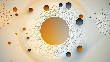 Wall Mural - Plexus Circles: A Vibrant and Dynamic Abstract Geometric Background