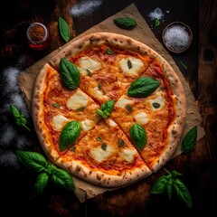 Wall Mural - Classic margherita pizza