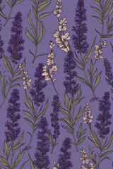 Wall Mural - seamless lavender background