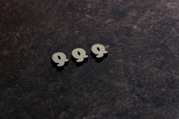 Wall Mural - the initials of the letter qqq. triple q.