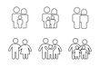 © Muhamad - Set of family icons in linear style isolated on white background