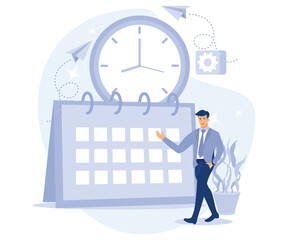 Poster - it project delivery concept, agile project management, planning and deadline, software development, 