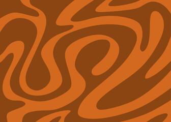 Poster - Minimalist background with cute wavy lines pattern