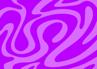 Poster - Minimalist background with cute wavy lines pattern