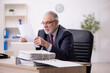 © Elnur - Old male employee working in the office