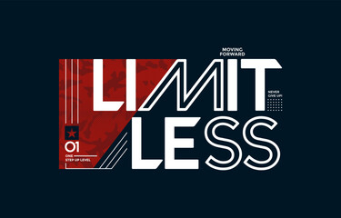 limitless, vector illustration motivational quotes typography slogan. colorful abstract design for p