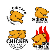 Wall Mural - Chicken badge label design logo collection