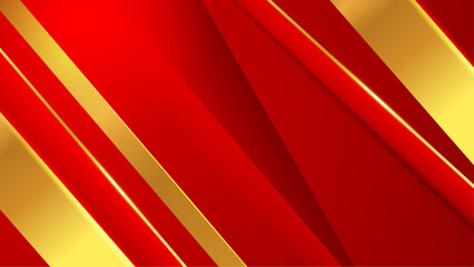 Wall Mural - dark red and gold abstract background luxury golden line template premium vector