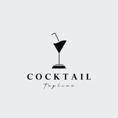 cocktail logo vector vector illustration design
