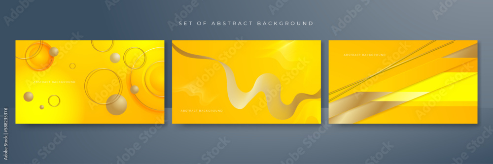 Bright yellow abstract background with waves Stock Vector | Adobe Stock
