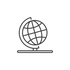 Poster - Globe on Stand vector concept linear icon or sign