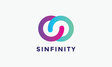 Infinity Circle Chain Logo Vector Link Connection Technology