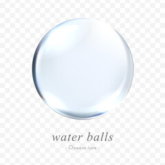 Wall Mural - water balls vector data (opaque type)