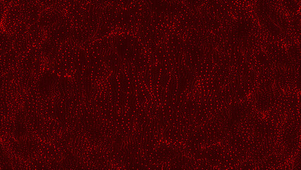 Aufkleber - red communication and technology network background withm oving lines and dots. beautiful motion wav