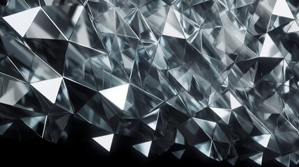 layered texture triangular diamond or crystal shapes background. 3d rendering model Generative AI